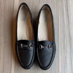 SAS Women's Black Leather Metro Loafers Size 9 S (Slim)